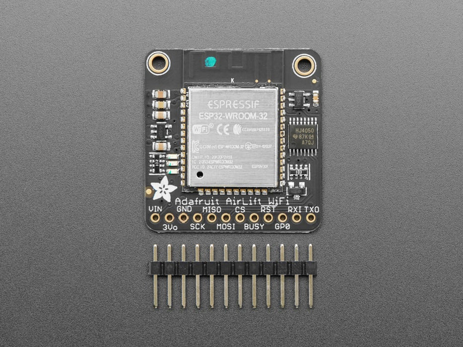 Top view of Adafruit AirLift Breakout Board.