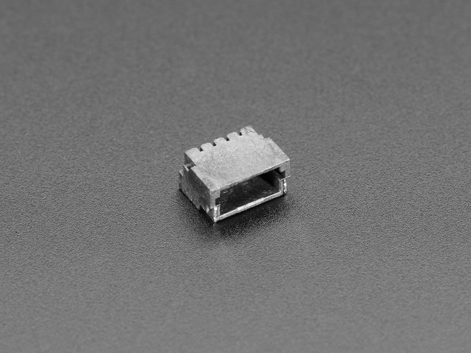 Angled shot of ten 4-pin JST-SH connectors.