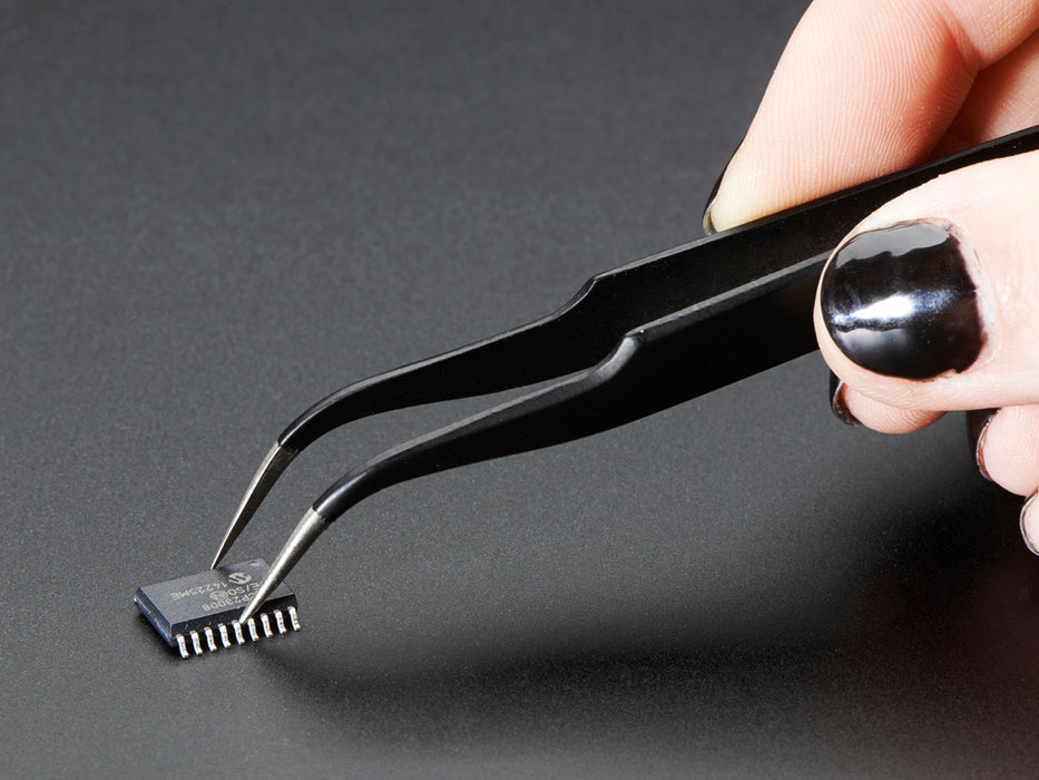 Fine tip curved tweezers 