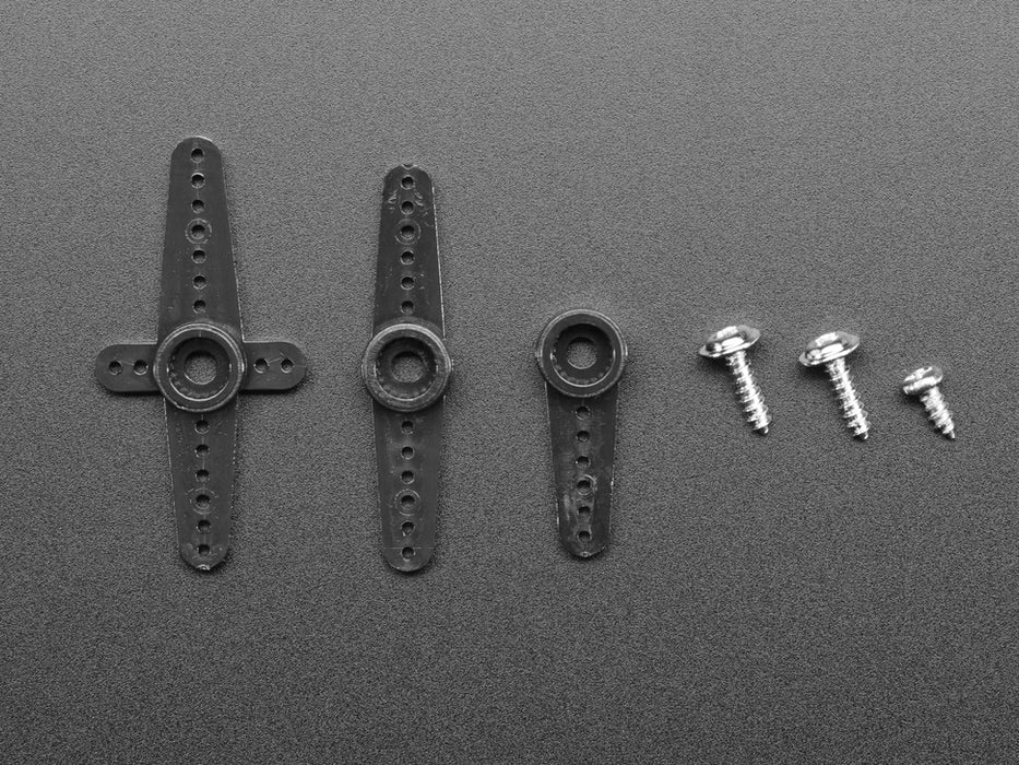 Micro Servo Arm and Horn Set with three horns and screws