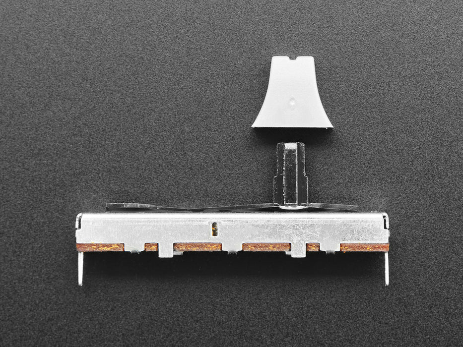 hand slowly sliding potentiometer back and forth - 45mm Long.