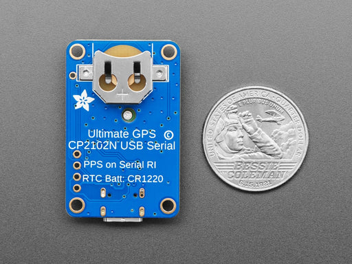 Angled shot of GPS breakout board.