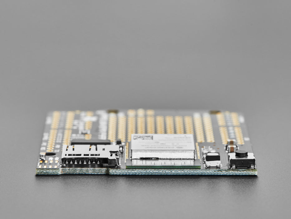 Angled shot of Wi-Fi co-processor shield PCB.