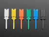 Angled shot of Basic Multi-Color Micro SMT Test Hooks (6-pack)