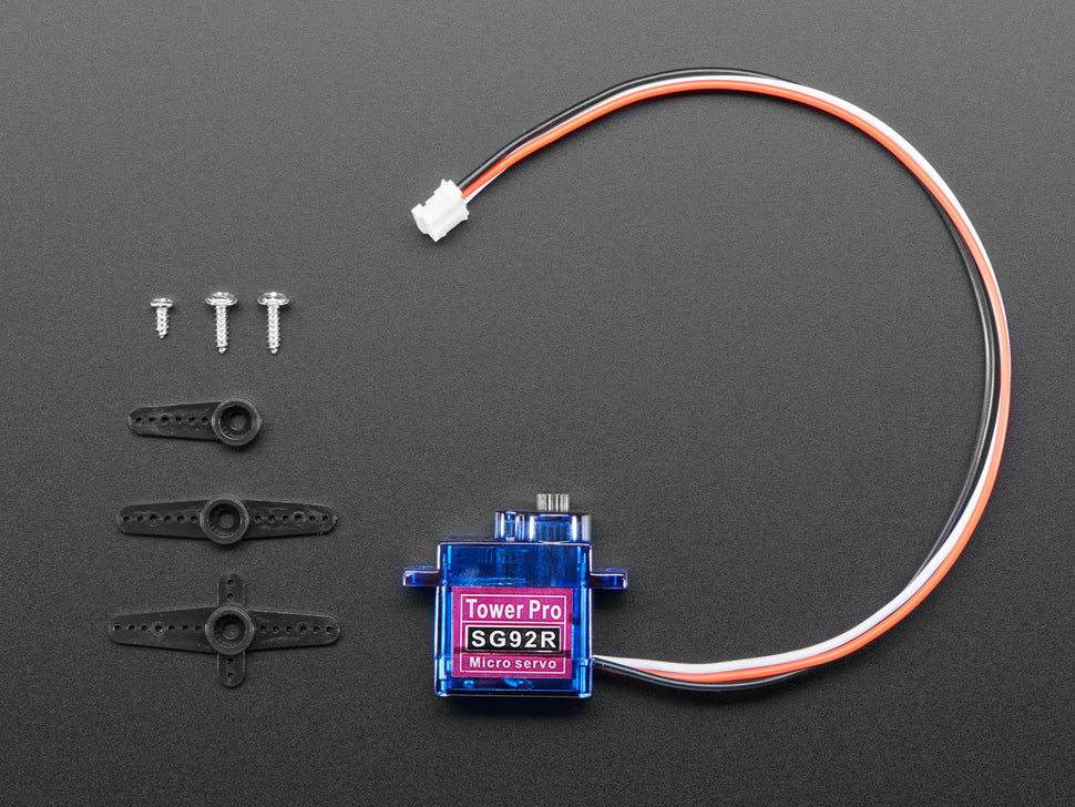 Micro Servo with 3-pin JST PH 2mm Cable - TowerPro SG92R STEMMA Connec ...