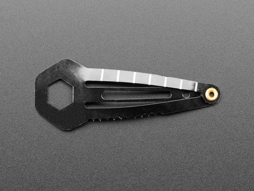 Tactical Multi-Tool Hair Clip in black metal