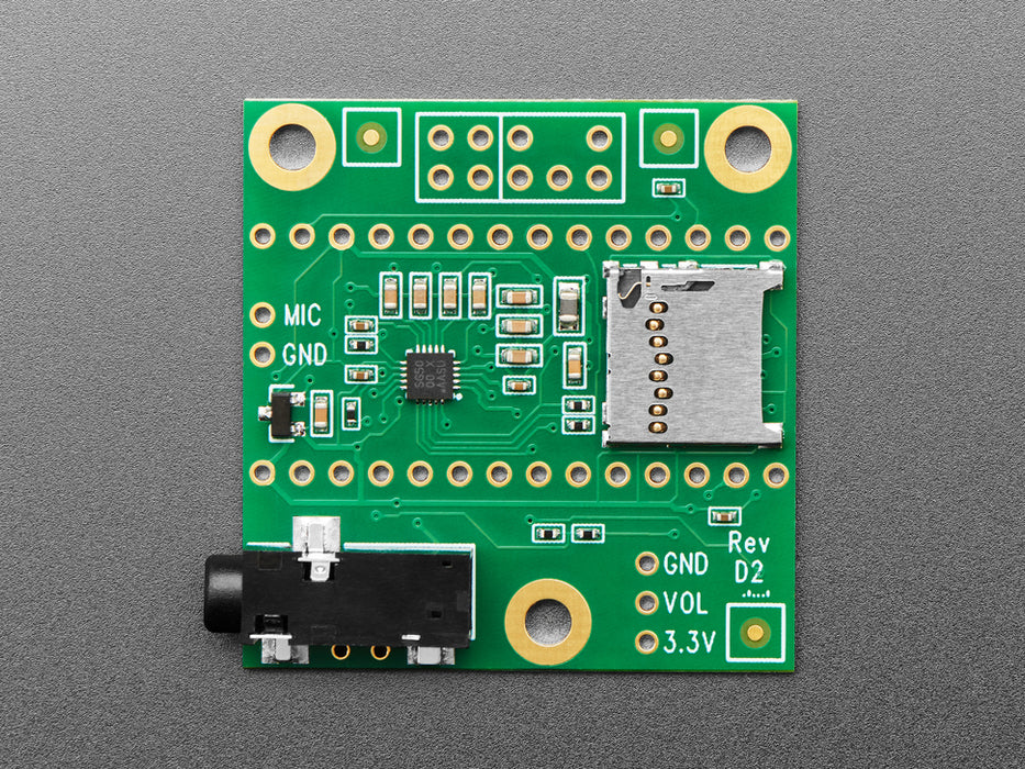 Angled shot of Audio Adapter Board for Teensy 4.x