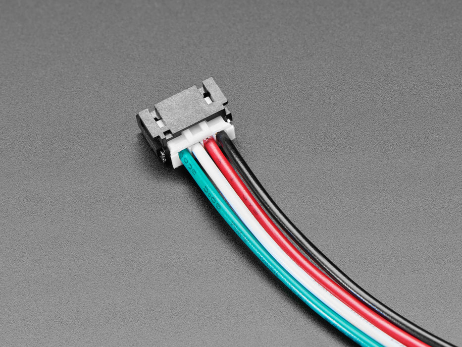 Angled shot of ten 4-pin JST-PH connectors.