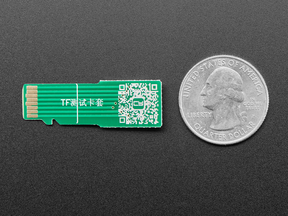 Micro SD Card PCB Extender plugged into upside down Raspberry Pi
