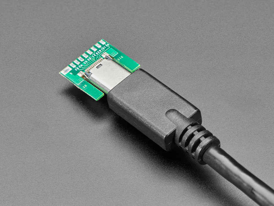 Angled shot of SB Type C Socket - SMT Inline Breakout Board.