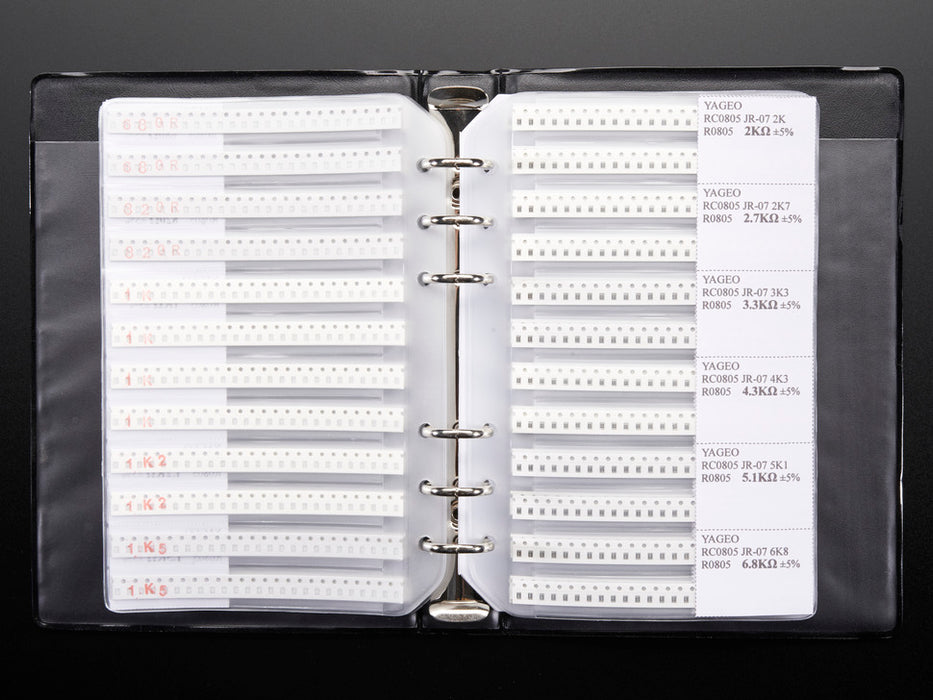 SMT/SMD 0805 Size Resistor and Capacitor Book