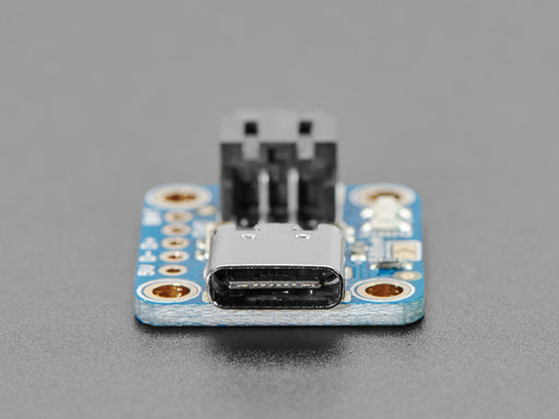 Adafruit Micro-Lipo Charger for LiPoly Batt with USB Type C Jack connected to Lipoly battery and USB cable. 