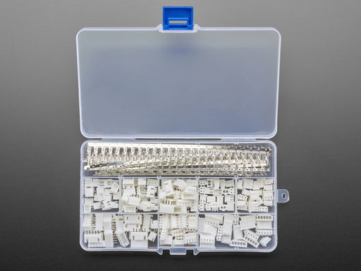 JST PH 2.0mm Pitch Connector 560 Piece Kit with many connectors and contacts in opened box 