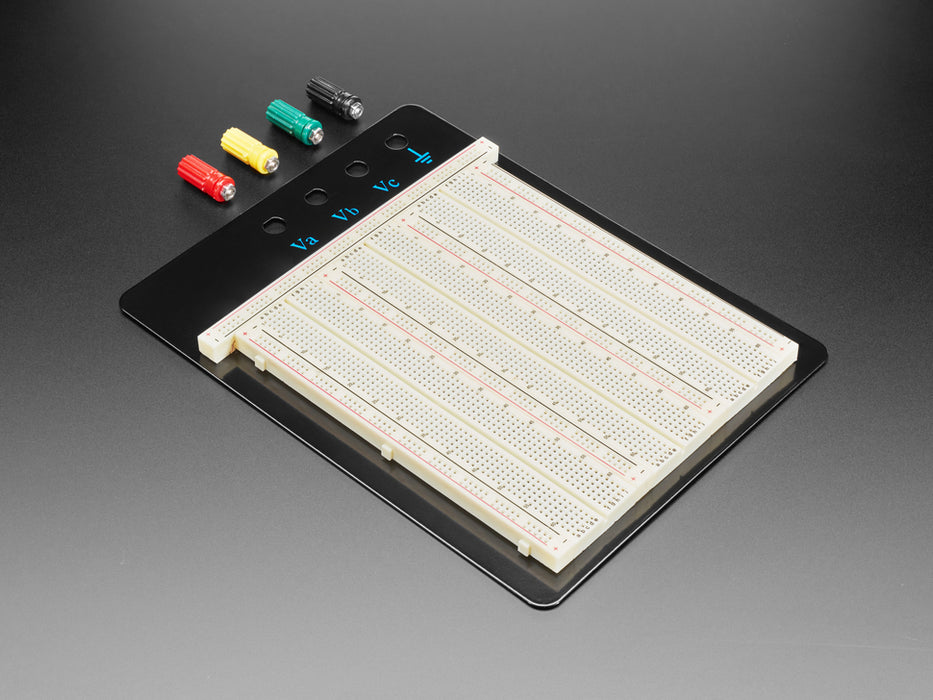 Angled Shot of Large Solderless Breadboard.