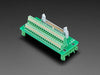 DIN Rail 2x20 IDC to Terminal Block Adapter Breakout mounted onto DIN rail