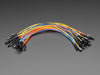 Angled shot of Premium Silicone Covered Female-Female Jumper Wires - 200mm x 40