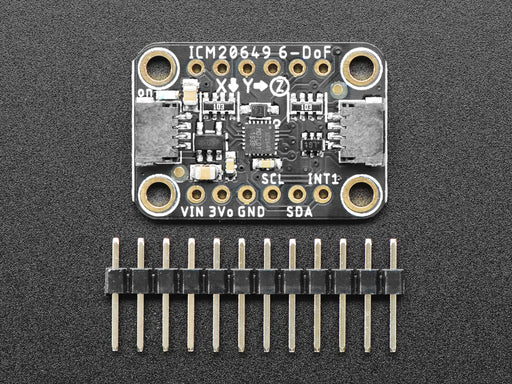 Angled shot of a Adafruit ICM-20649.