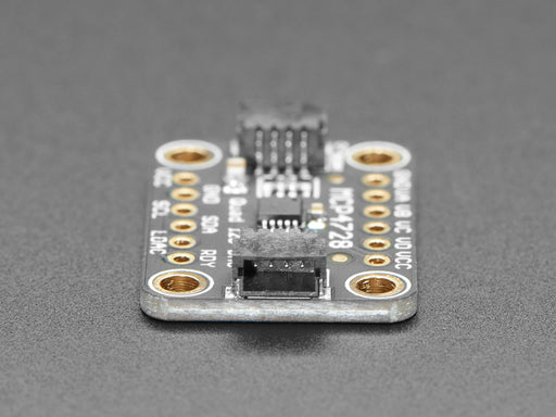 Angled shot of Adafruit MCP4728 Quad DAC with EEPROM - STEMMA QT / Qwiic.