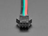 Three Ultra Bright 3 Watt Chainable NeoPixel LEDs glowing rainbow