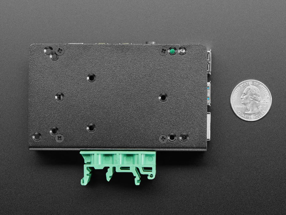 DIN Rail Mount Bracket for Raspberry Pi,  BeagleBone or Arduino. With Raspberry Pi installed