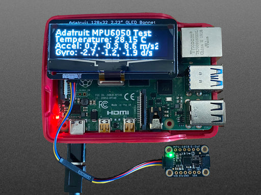 Angled shot of 2.23" OLED display PCB.