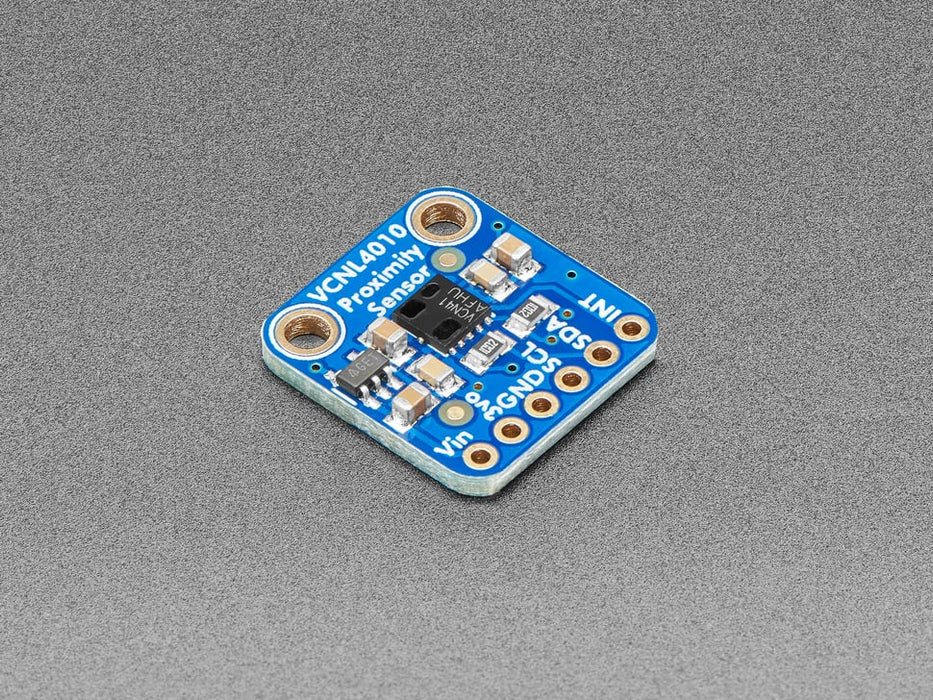 Angled shot of a VCNL4010 Proximity/Light sensor. 