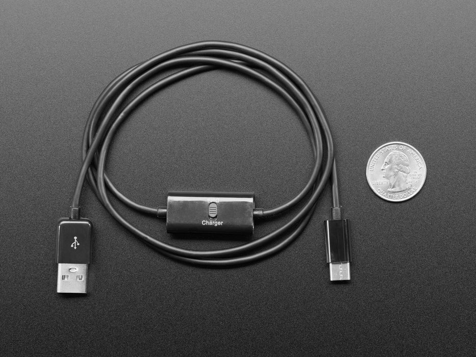 USB Type C Cable with Data/Charge Switch