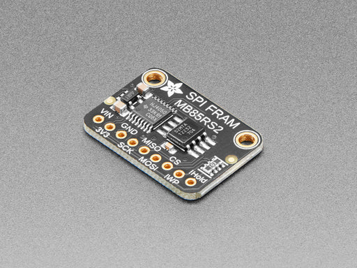 Angled shot of a Adafruit SPI Non-Volatile FRAM Breakout.