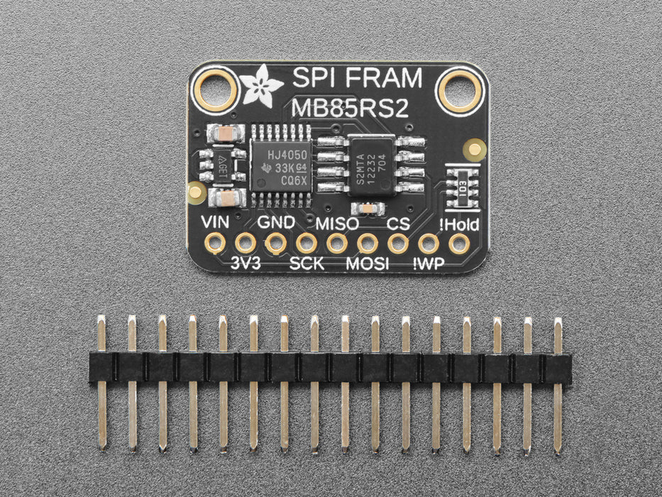 Angled shot of a Adafruit SPI Non-Volatile FRAM Breakout.