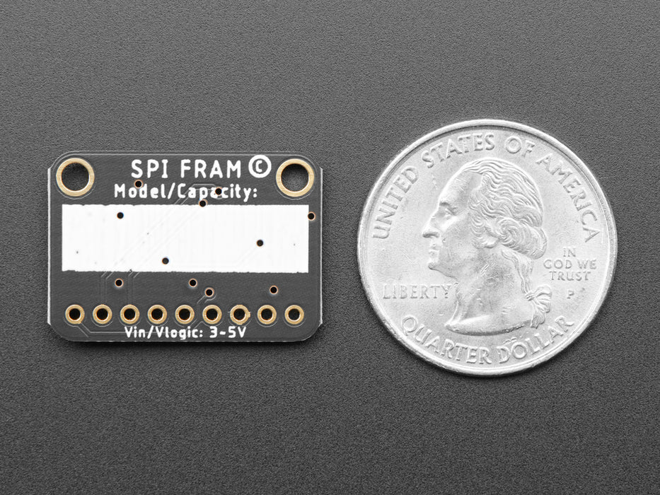 Angled shot of a Adafruit SPI Non-Volatile FRAM Breakout.