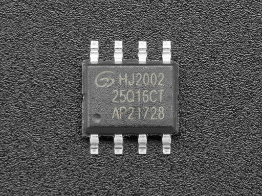 Angled shot of a 2MB SPI Flash in 8-Pin SOIC package.