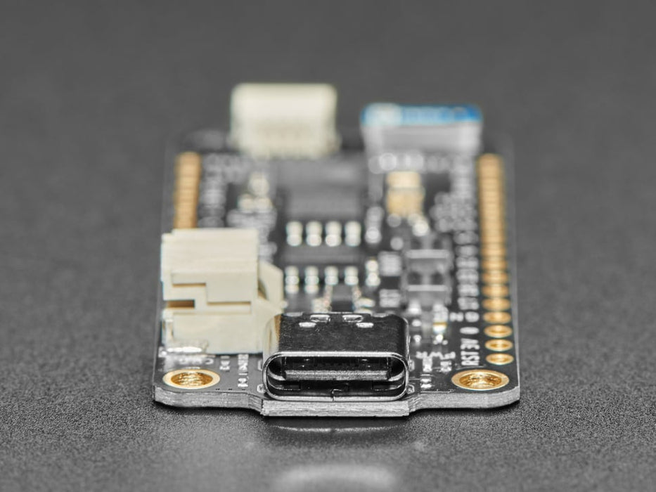 Angled shot of rectangular microcontroller.