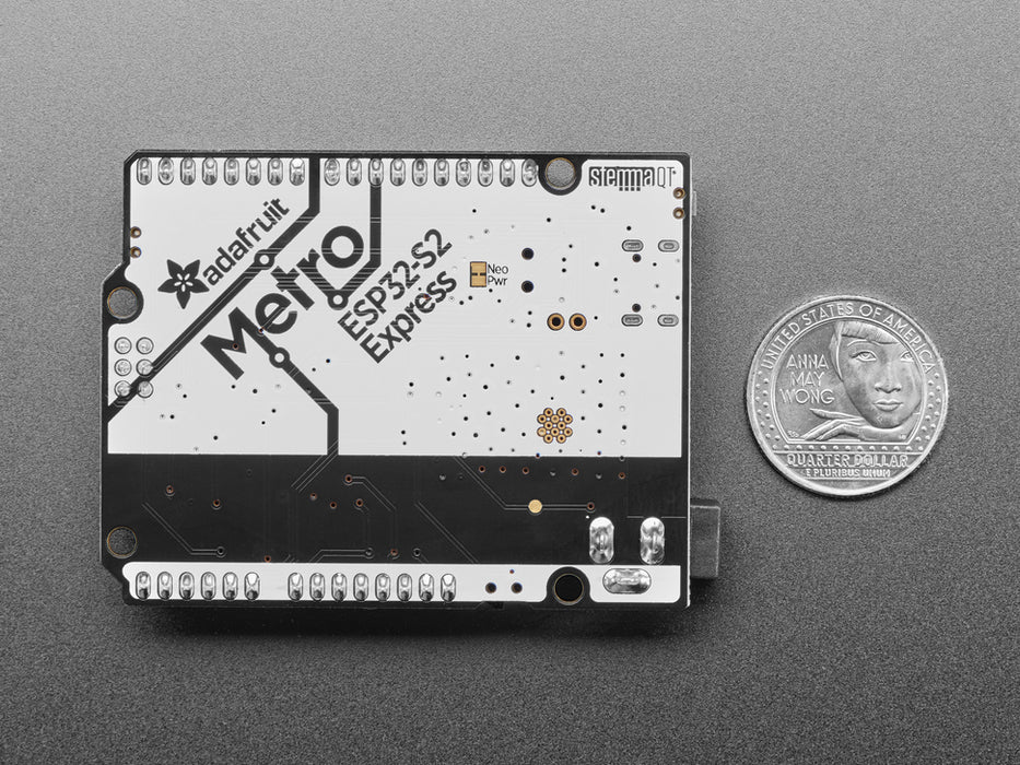 Angled shot of Adafruit Metro esp32-s2 