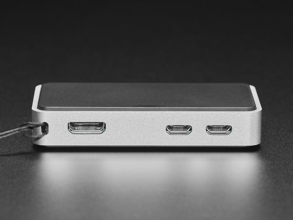 Angled shot of a Flirc Aluminum Case for Raspberry Pi Zero / Zero WH.