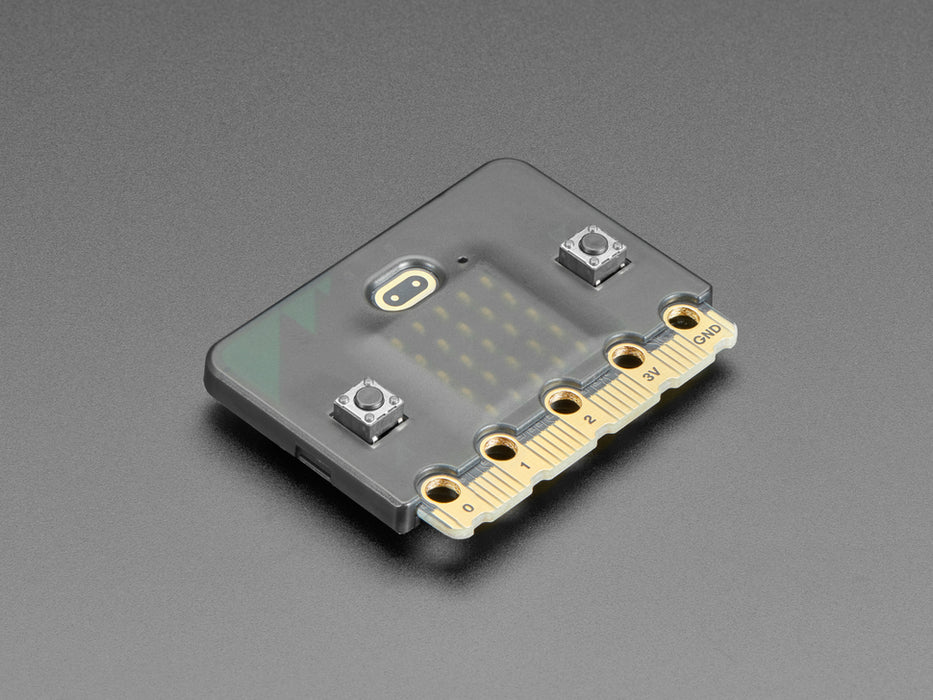 Top down view of a CLUE board installed in a Translucent Snap-on Case for micro:bit V2. - Black