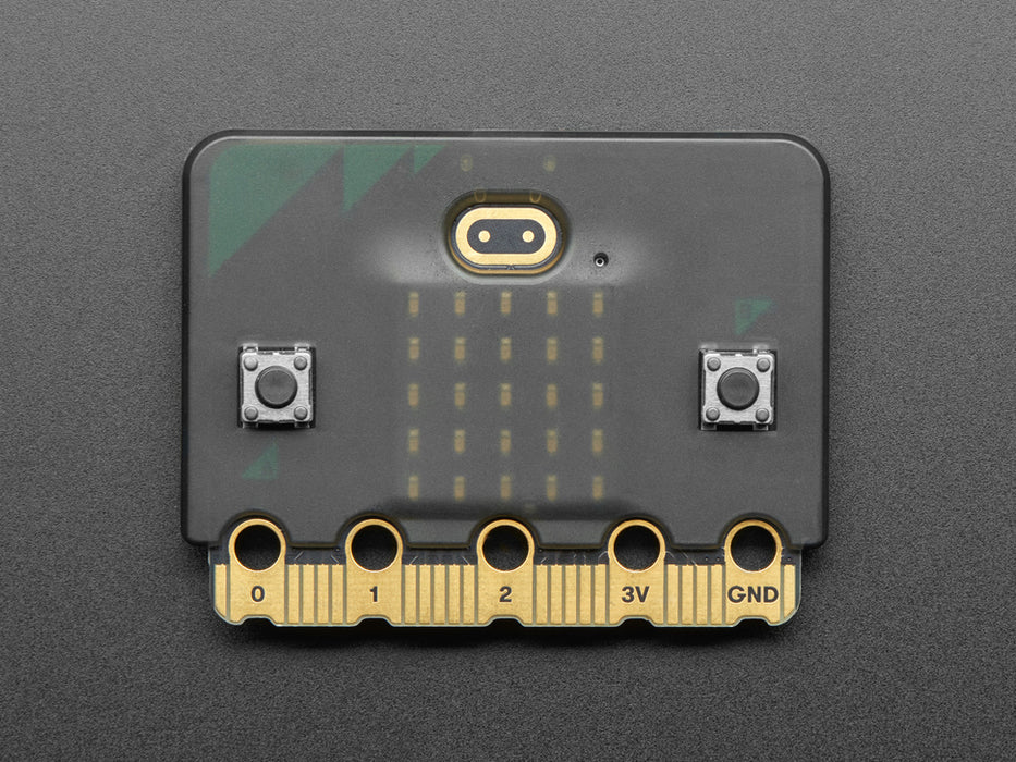 Top down view of a CLUE board installed in a Translucent Snap-on Case for micro:bit V2. - Black