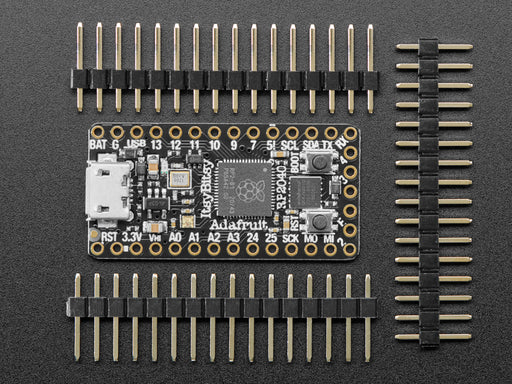 Video of hand holding an ItsyBitsy PCB. An on-board LED glows rainbow colors.