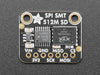 Angled shot of a Adafruit SPI Flash SD Card. 