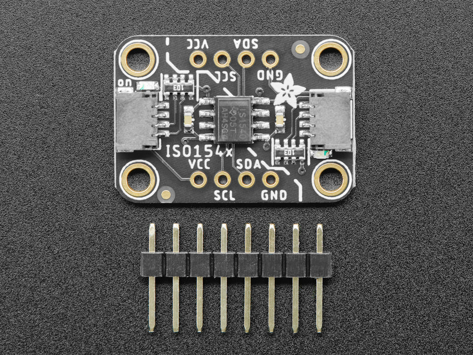 Top down view of a Adafruit ISO1540 Bidirectional I2C Isolator. 