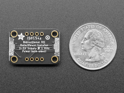 Top down view of a Adafruit ISO1540 Bidirectional I2C Isolator. 