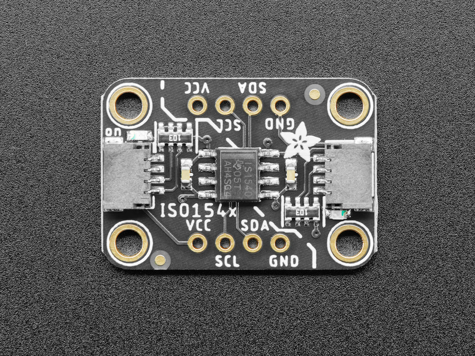 Top down view of a Adafruit ISO1540 Bidirectional I2C Isolator. 