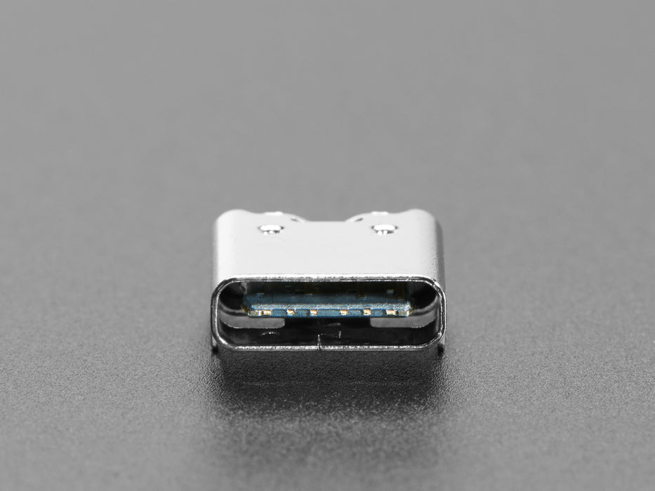 Angled shot of 10 USB-C jack connectors.