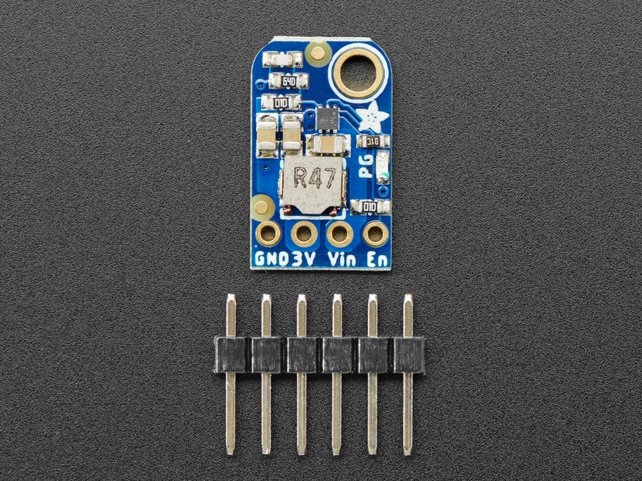 Angled shot of TPS buck converter.