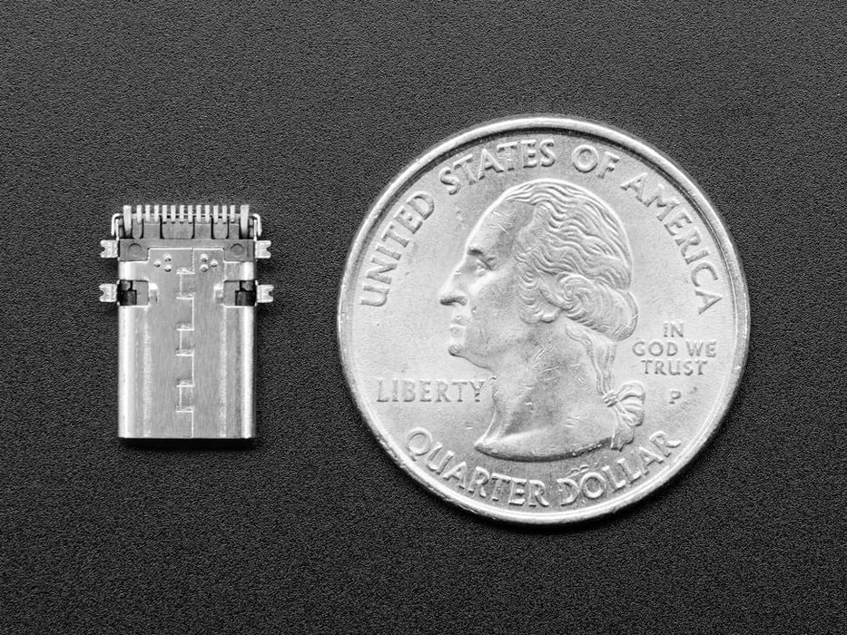 Photograph of 10 USB Type C SMT / THM Jack Connectors 