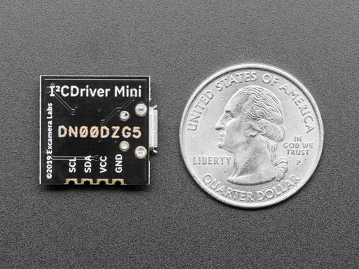 Angled shot of I2C Driver Mini PCB.