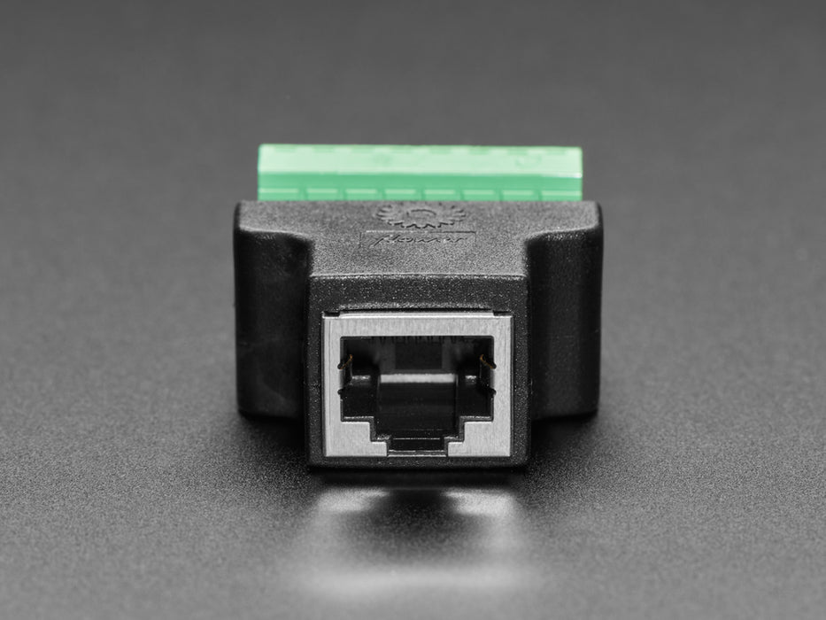 Angled shot of RJ-45 Plug Terminal Block.