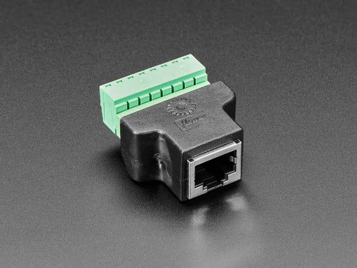 Angled shot of RJ-45 Plug Terminal Block.