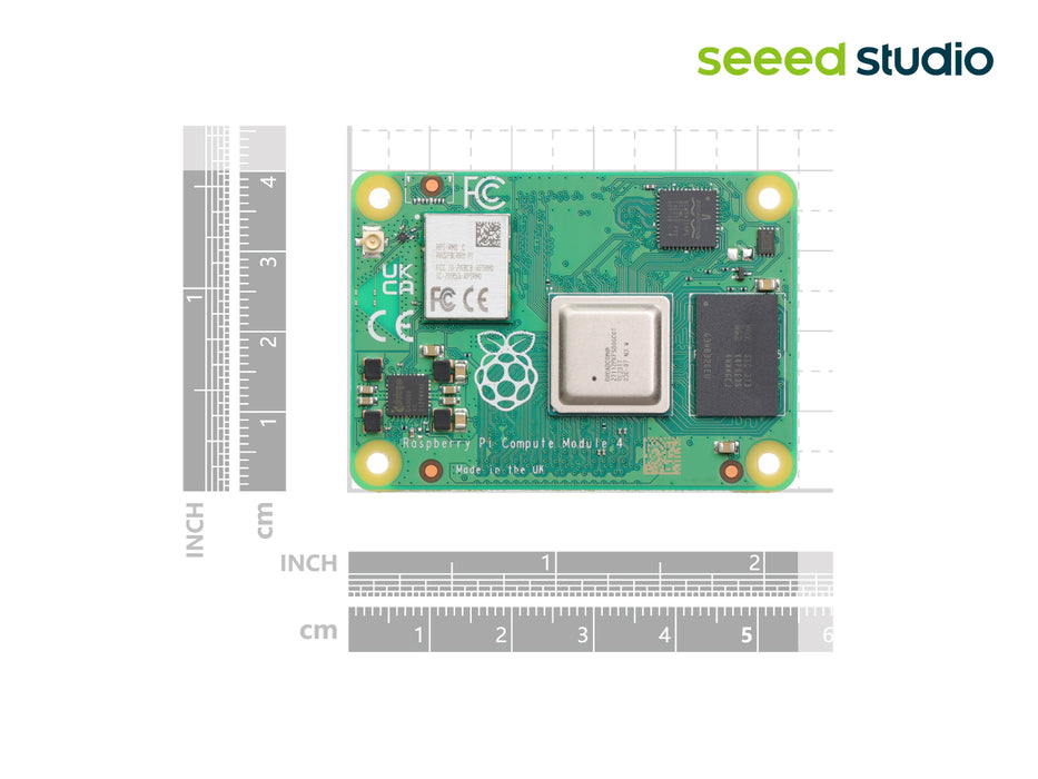 Raspberry Pi Compute Module CM4104000 - 4GB RAM, 2.4/5.0GHz Wi-Fi & Bluetooth 5.0 (CM4104000)