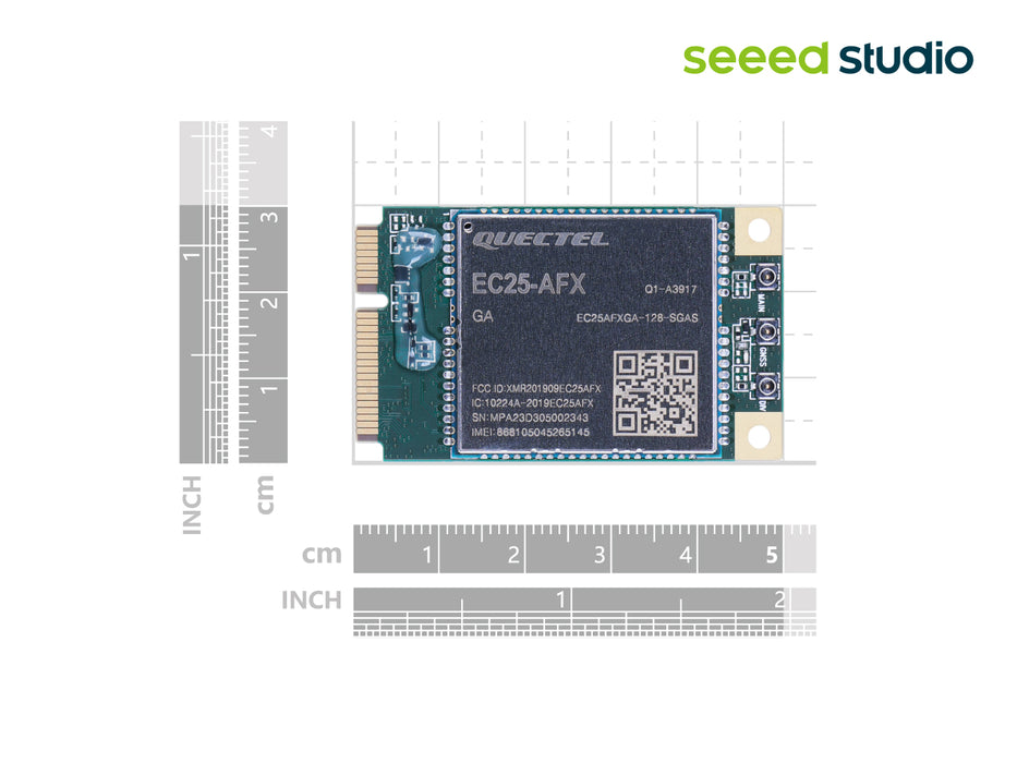 LTE Cat 4 EC25-AFXGA-mini-PCIe - 2G/3G/4G communication, built-in multiple GNSS, North American operators