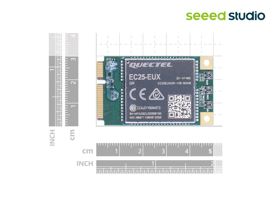 LTE Cat 4 EC25-EUX-mini-PCIe - 2G/3G/4G communication, built-in multiple GNSS, EMEA and Thai operators supported